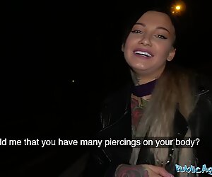 Agent public sexy tatuat excitat minx noaptea dracu și facial