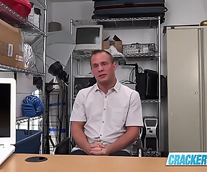 Desperate gay cracker gets cash to take directors big black cock