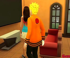 Serie cap 2 naruto aprovecha La fiestas y sin que hinata se decuenta se liga a una chica jove termina follandosela en el comedor ella lo disfruta que le acabe adentro