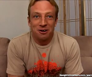 Frisky Redhead Rides Her Stepson's Hard Cock